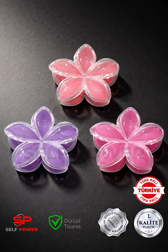 8 CM 6 ADET RENKLİ LOTUS TOKA 1.SINIF KALİTE