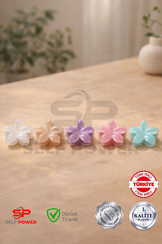 8 CM 6 ADET RENKLİ LOTUS TOKA 1.SINIF KALİTE