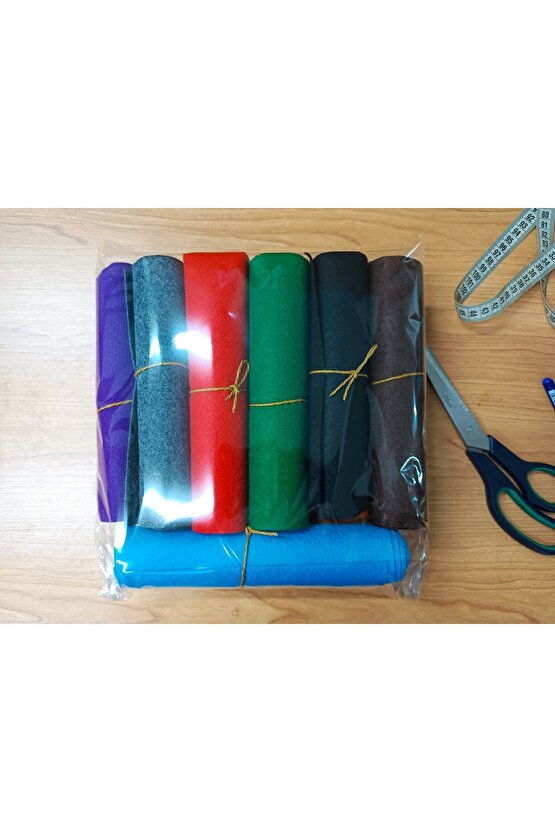 12 Adet 100 cm x 20 cm Hobi ve Etkinlik Keçesi 12 Farklı Renkte