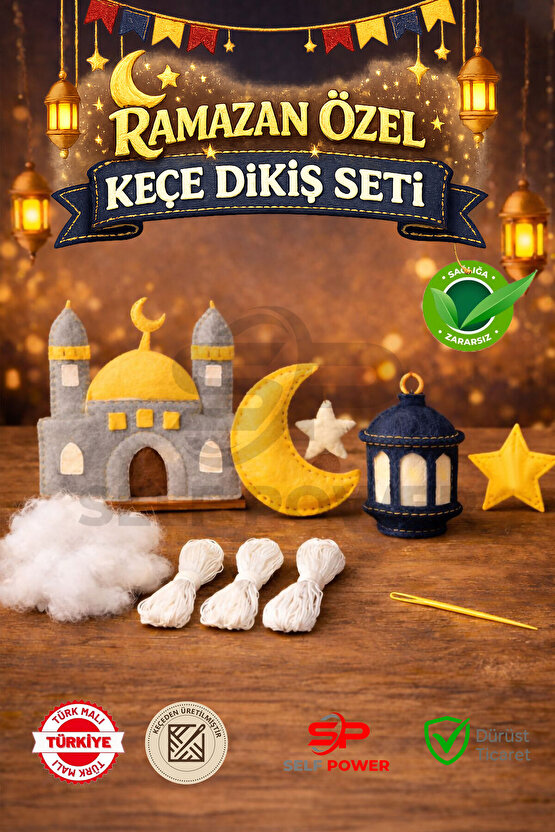 RAMAZAN AYINIA ÖZEL KEÇE DİKİŞ SETİ İP İĞNE ELYAF DAHİL