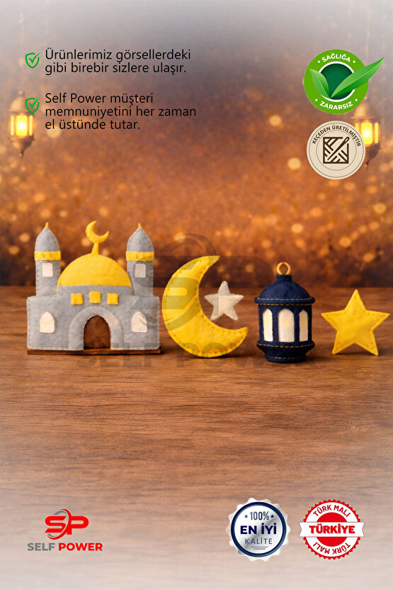 RAMAZAN AYINIA ÖZEL KEÇE DİKİŞ SETİ İP İĞNE ELYAF DAHİL