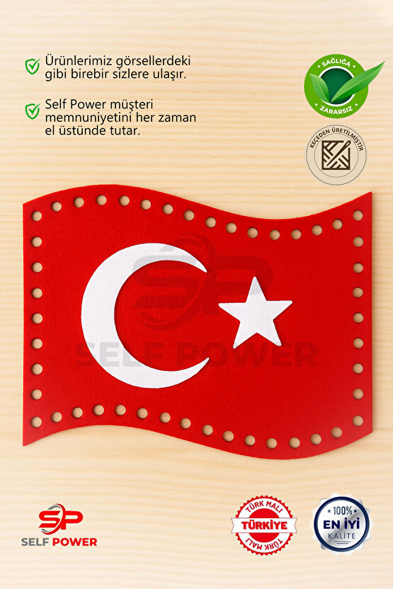 23 Nisan & 29 EKİM BAYRAK KEÇE DİKİŞ SETİ ELYAF VE PLASTİK İĞNE DAHİL ANAOKULU KREŞLER İÇİN