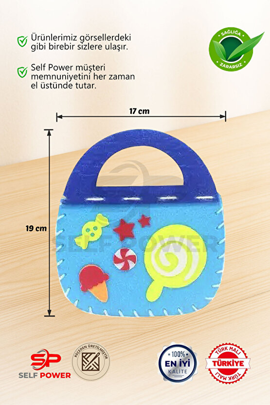 Eğitici Dikiş Başlangıç Kiti -Eğitici Üretken Set , Keçe Malzeme, Kolay Eğlenceli El İşi & Hediyesi