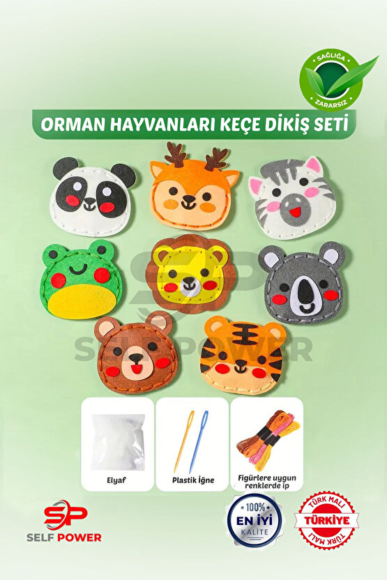 8 Adet Çocuklar İçin Kendin Yap Keçe Dikiş El Sanatları Seti 3 Yaş Ve Üzeri Çocuklar İçin