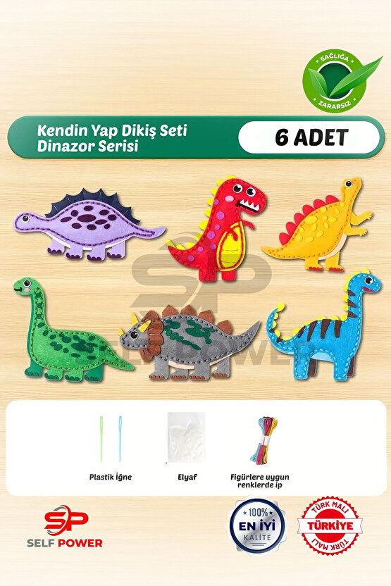 6 Adet Çocuklar İçin Kendin Yap Keçe Dikiş El Sanatları Seti 3 Yaş Ve Üzeri Çocuklar İçin