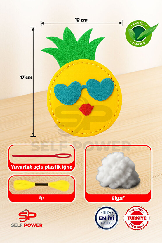 Çocuklar İçin Kendin Yap Keçe Dikiş El Sanatları 3 Yaş Ve Üzeri Çocuklar İçin Ananas Eğitici Oyuncak