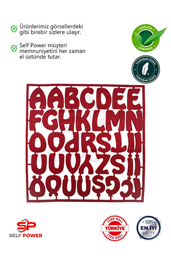 3+ Yaş Çocuklar İçin Alfabe Keçe Harf Tanıma&Eşleştirme Eğitic i ABC Öğrenme Sınıf ve Ev Eğitimi