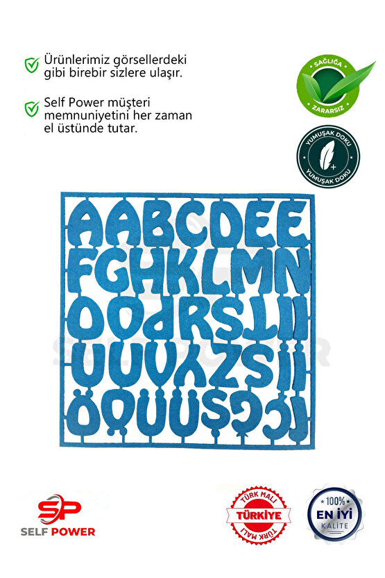 3+ Yaş Çocuklar İçin Alfabe Keçe Harf Tanıma&Eşleştirme Eğitic i ABC Öğrenme Sınıf ve Ev Eğitimi