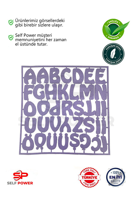 3+ Yaş Çocuklar İçin Alfabe Keçe Harf Tanıma&Eşleştirme Eğitic i ABC Öğrenme Sınıf ve Ev Eğitimi
