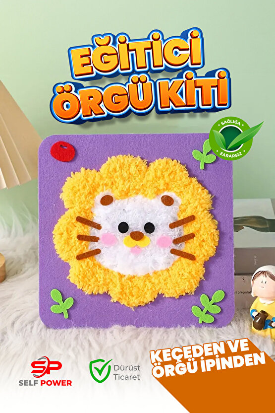 Keçe Yaratıcı El Sanatları Başlangıç Seti Sevimli Hayvan Dikiş ve Örgü Seti, El Sanatları