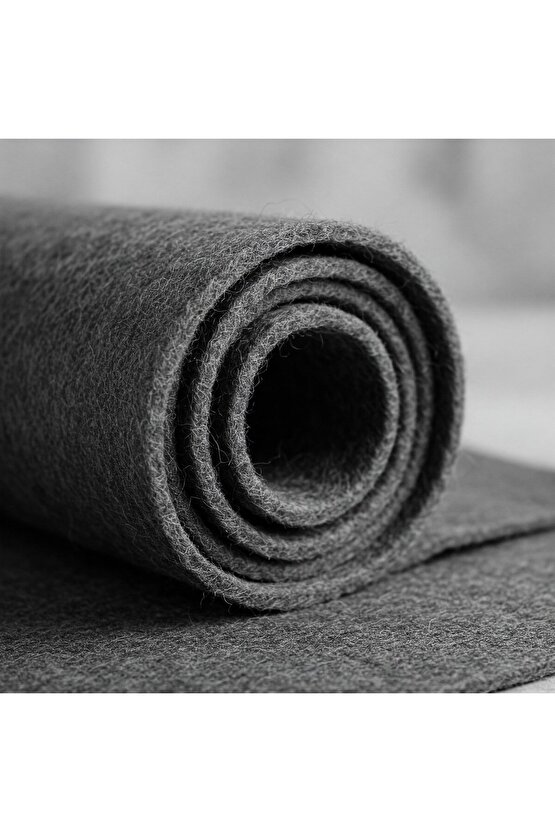 Gri Kalın Keçe Etkinlik Keçe Hobi Amaçlı Keçe 100x100 Cm-1 Metre, Metrelik