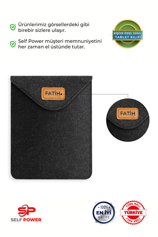 Kişiye Özel Keçe Tablet Kılıfı Çantası Ipad samsung Galaxy Tabkindleredmi Pad Se Için