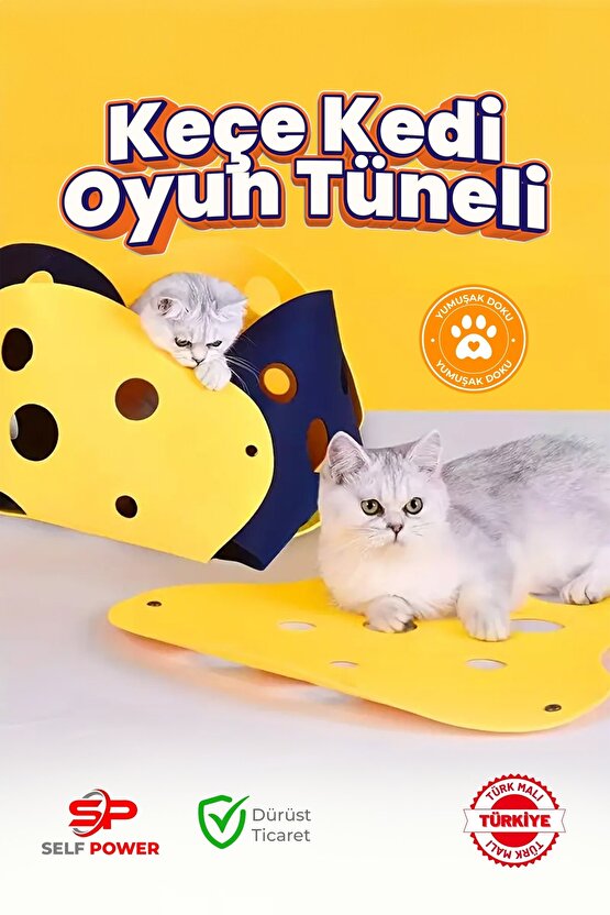 KEDİ KEÇE TÜNEL OYUN MATI-ETKİLEŞİMLİ KEDİ OYUNCAKLARI,YAVRU KEDİLER,YAVRU KÖPEKLER VE TAVŞANLAR