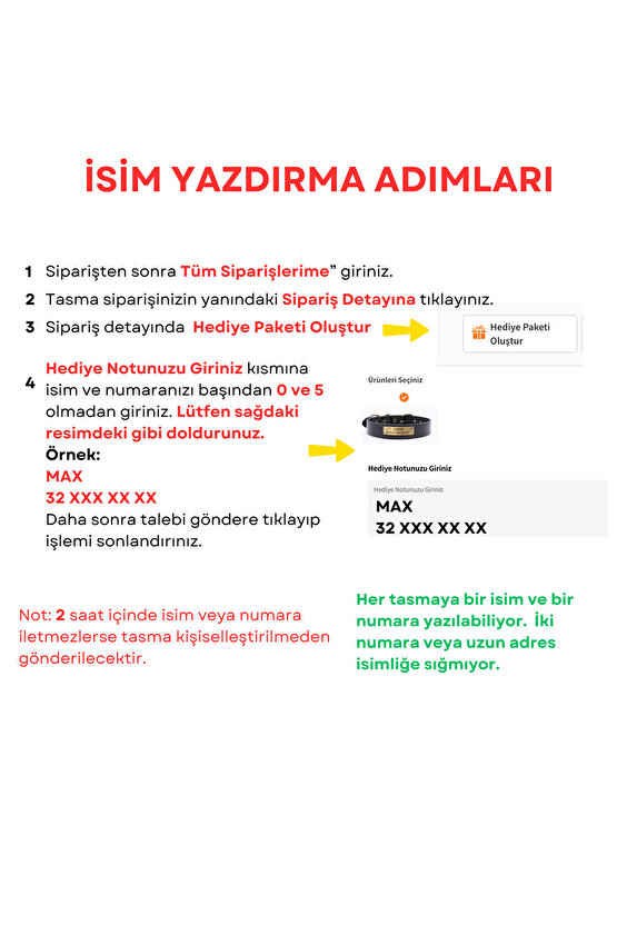 Kişiye Özel Köpek İsimli Boyun Tasması, Hakiki Vejetal Deri, Dayanıklı Malzeme, Paslanmaz Çelik