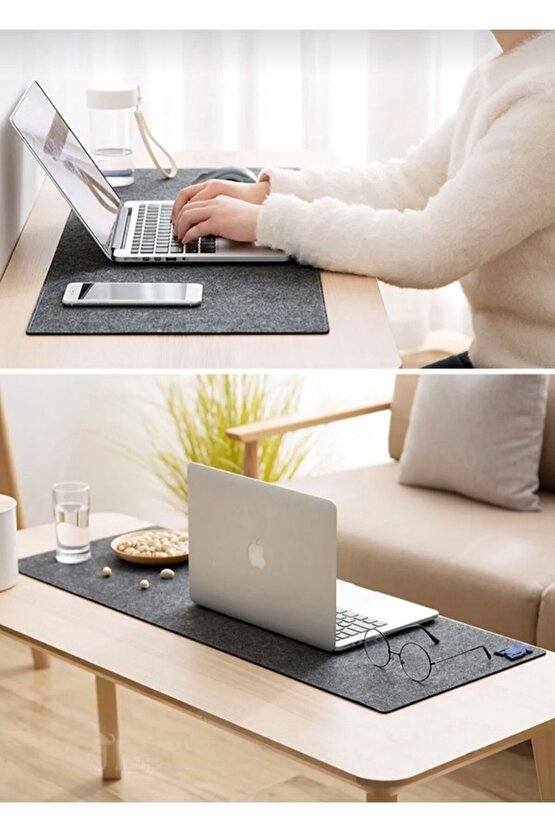 Kaliteli Keçe Çalışma Masası Düzenleme Ve Oyuncu Mouse Pedi Masa Üstü Düzenleyici 50x100 Cm