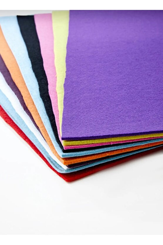 Kalın 10 Renk 450 gr 50x70 Keçe Kansorejen Madde Içermez Hobi Ve Etkinlik Keçesi