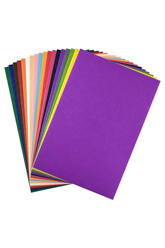 Renkli Keçe 20x30 Cm 10 Renk 180 Gr İnce Etkinlik Hobi İçin