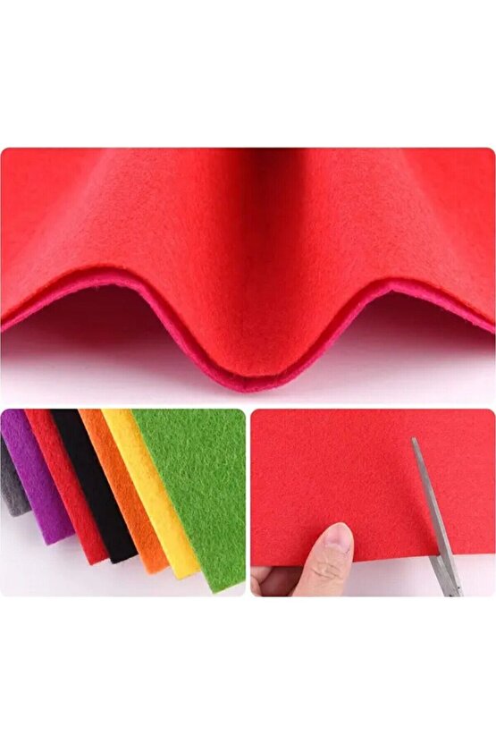 Renkli Keçe 20x30 Cm 10 Renk 180 Gr İnce Etkinlik Hobi İçin