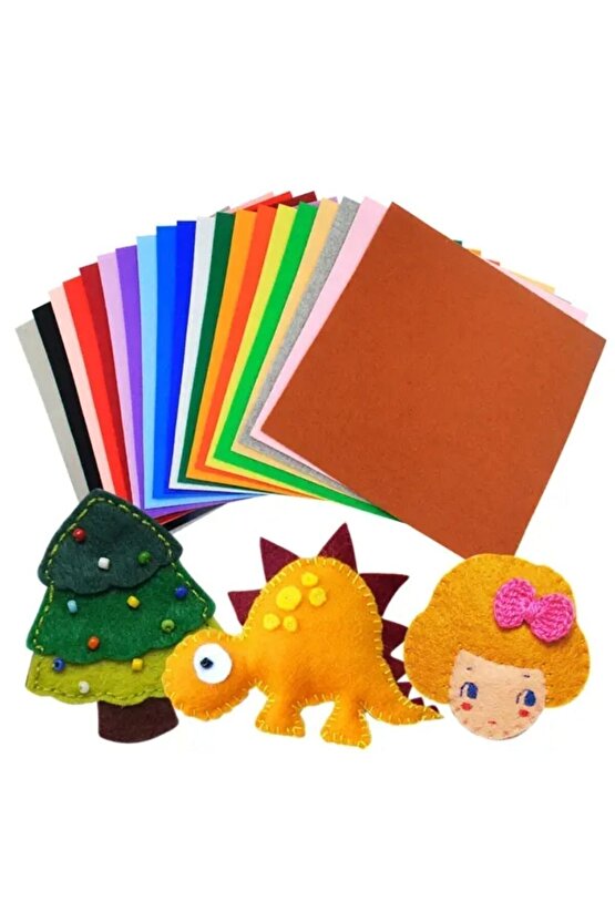 Renkli Keçe 20x30 Cm 10 Renk 180 Gr İnce Etkinlik Hobi İçin