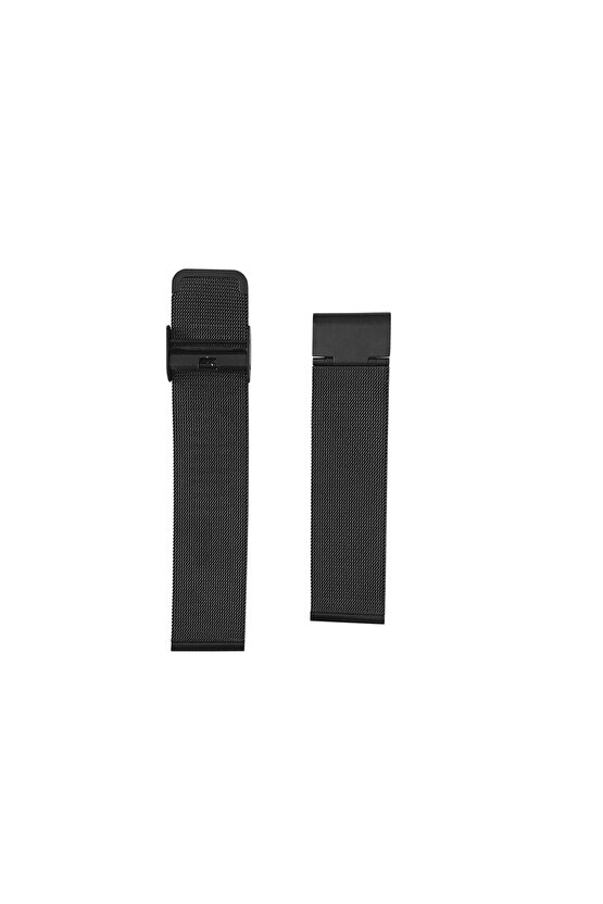 Siyah Örgü Hasır Çelik Saat Kordonu siyah 20 mm (458)