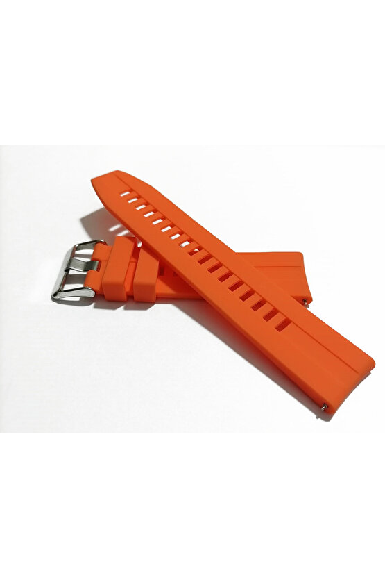 Akıllı Saat Kordonu  Akıllı Pimli  Silikon   22  mm  (74 ) Oranj renk