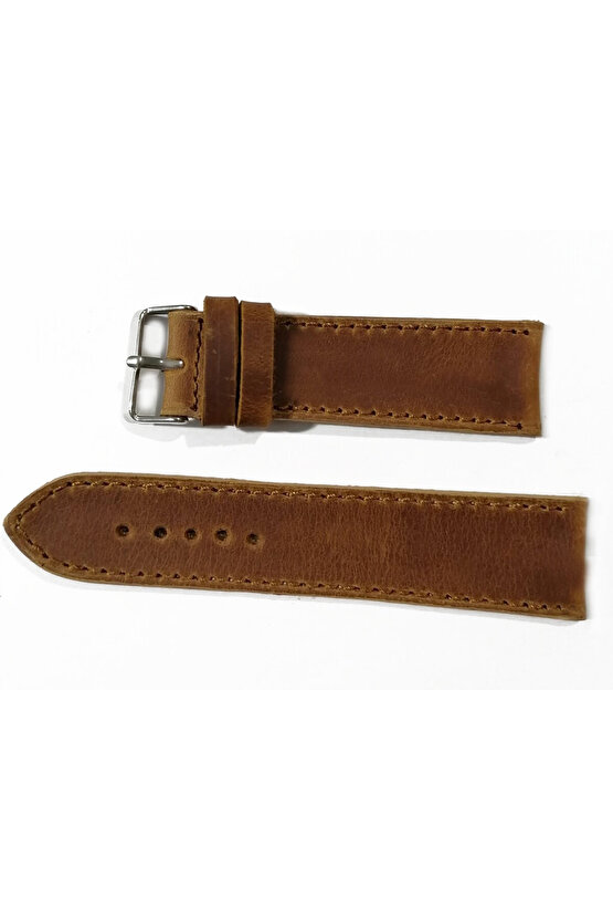 Her Saate Uygun  Dumanlı Taba Renk  Saat  Kordon  24  mm