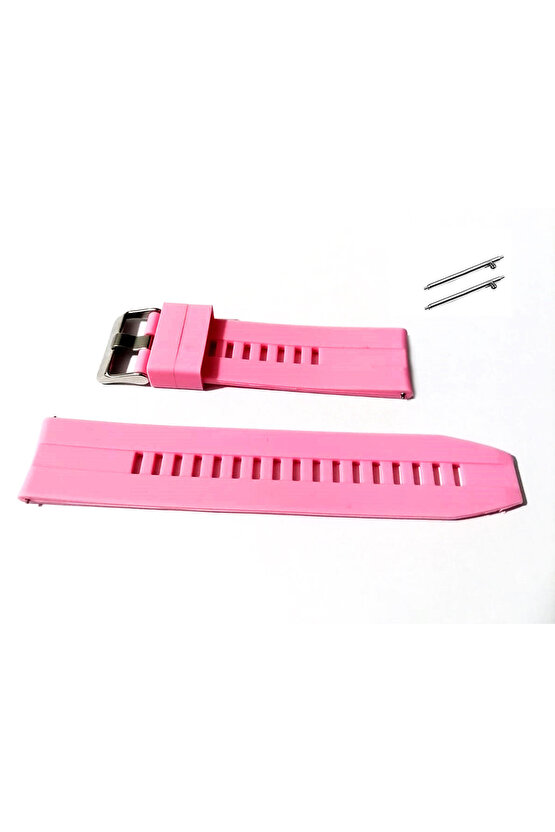 22 mm akıllı pimli silikon kayış (1) pembe
