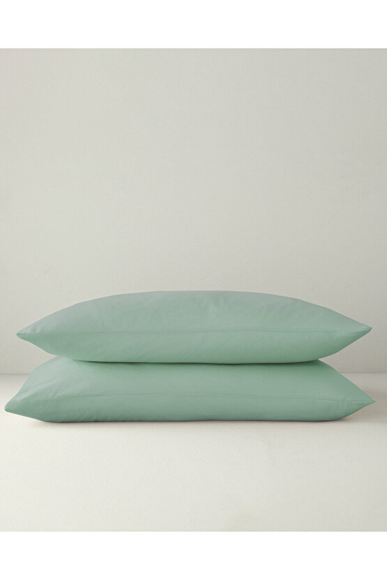 Pure Pamuklu 2li Yastık Kılıfı 50x70 cm Çağla Yeşili