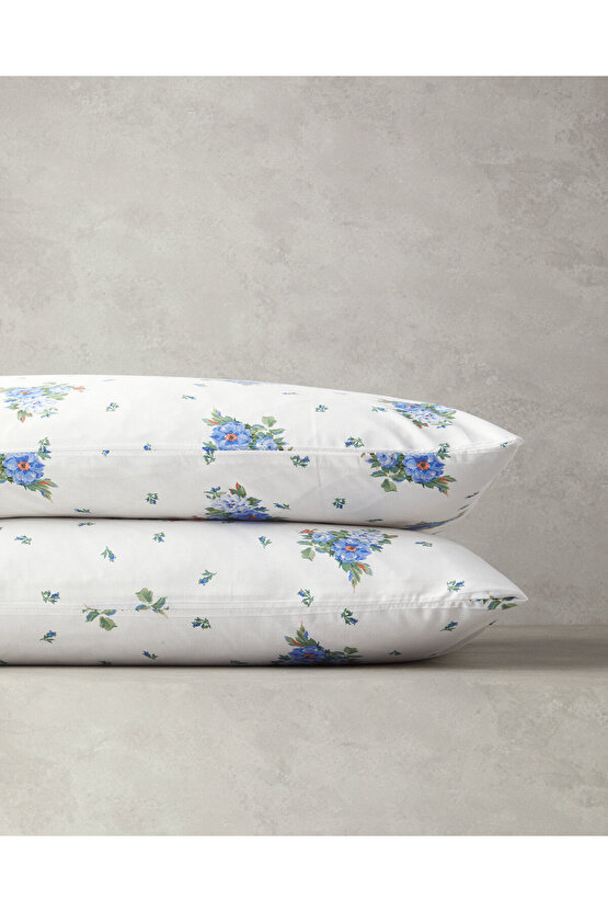 Fragrant Flowers 2Li Yastık Kılıfı Mavi