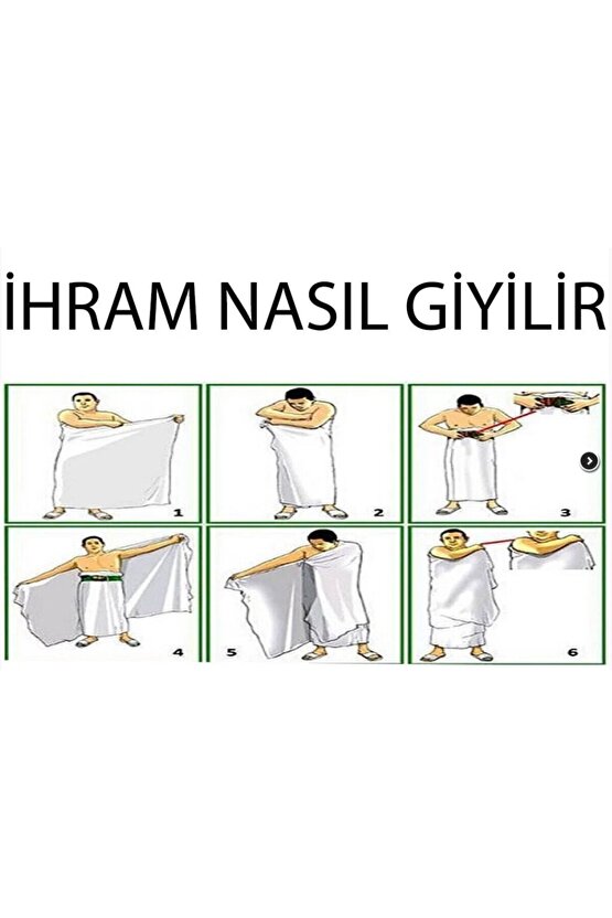 İhram Takımı, Hac ve Umre İhramı, %100 Bambu İhram, 2 Parça - 2 ADET