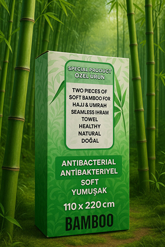 %100 Bambu Ihram Takımı Yumuşak, Beyaz ,terletmez Hac Ve Umre Takımı