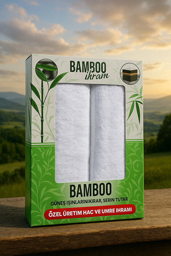 %100 Bambu Ihram Takımı Yumuşak, Beyaz ,terletmez Hac Ve Umre Takımı