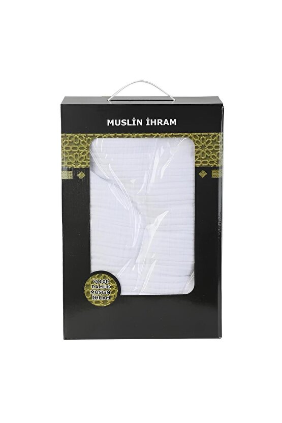 Özel Lüx Hac ve Umre İçin %100 Pamuk Terletmeyen Muslin İhram (110*220 cm 1350 gr)