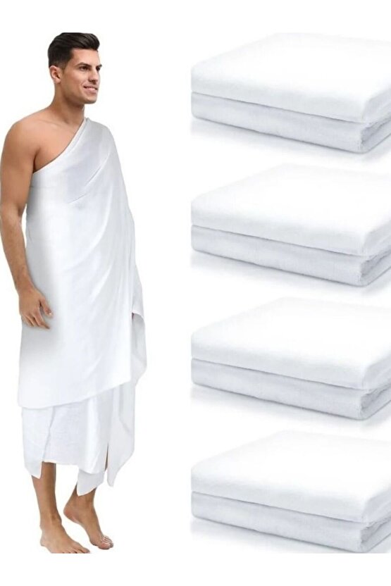 Özel Lüx Hac ve Umre İçin %100 Pamuk Terletmeyen Muslin İhram (110*220 cm 1350 gr)