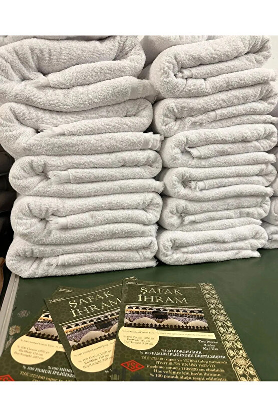 Şafak Ihram Hac Ve Umre Kıyafeti Cotton Ihram 1250gr 110x220