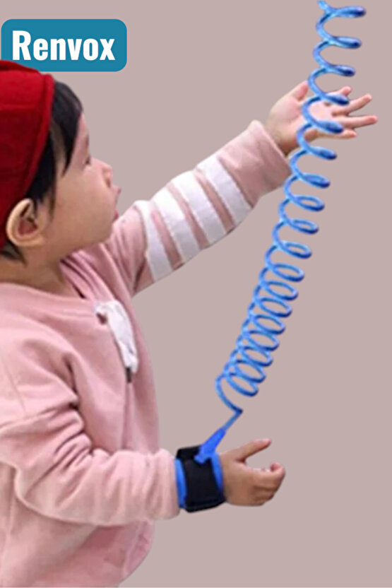 Çocuk Güvenlik Bilekliği | Spiral Kordonlu | Ayarlanabilir | Kalabalıklar İçin Emniyet Kemeri
