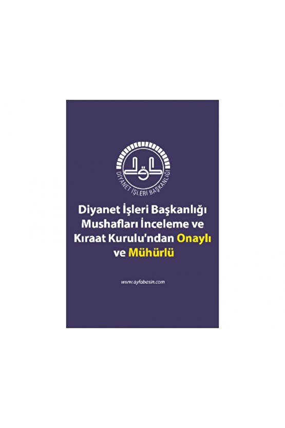 AYFA YAYIN YEŞİL RENK CAMİ BOY İRİ YAZILI KURANI KERİM