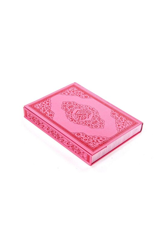 Ayfa Gül Desenli Rahle Boy Kuranı Kerim (pembe Ciltli)