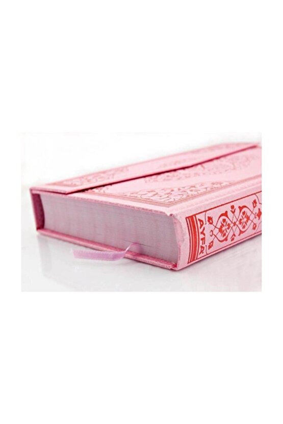 Ayfa Gül Desenli Rahle Boy Kuranı Kerim (pembe Ciltli)