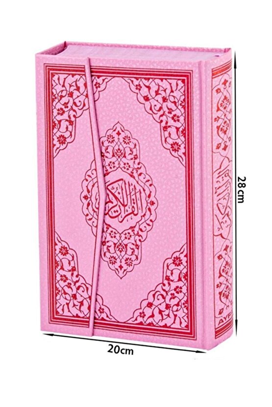 Ayfa Gül Desenli Rahle Boy Kuranı Kerim (pembe Ciltli)