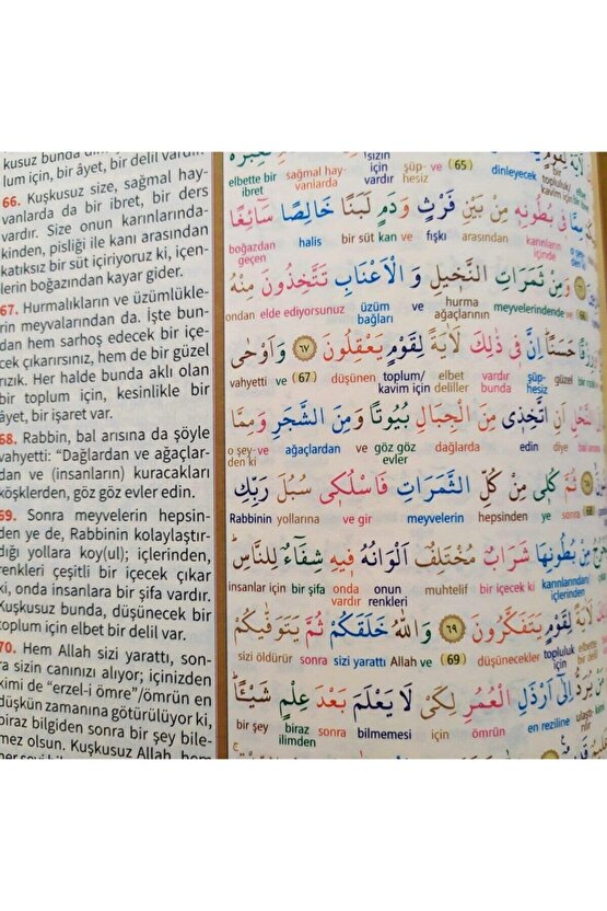 Satır Altı Renkli Kelime Mealli Rahle Boy Kuran-ı Kerim Ve Y?