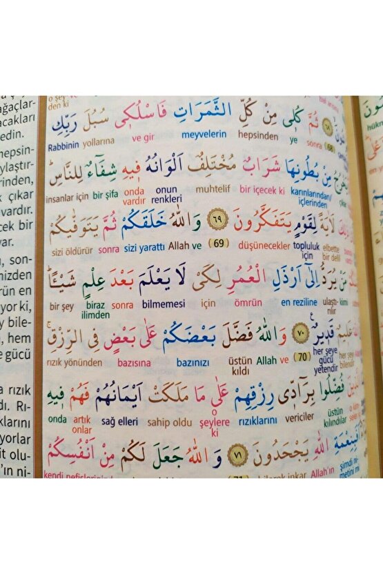 Satır Altı Renkli Kelime Mealli Rahle Boy Kuran-ı Kerim Ve Y?