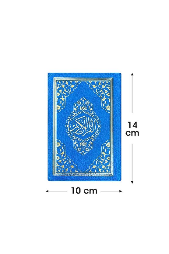 Ayfa Cep Boy Kılıflı Kuran 10x14 - Mavi