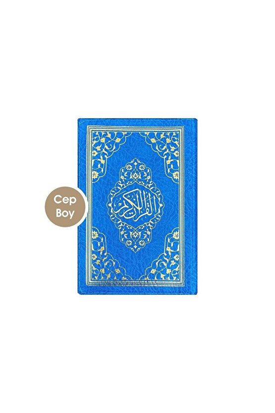 Ayfa Cep Boy Kılıflı Kuran 10x14 - Mavi