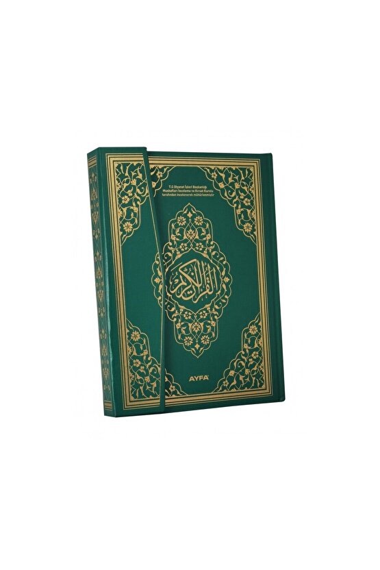 YEŞİL RENK RAHLE BOY İRİ YAZILI KURANI KERİM AYFA YAYINLARI