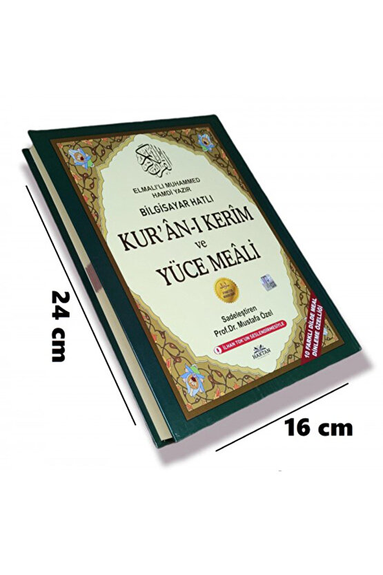 Orta Boy Kuran-I Kerim Ve Yüce Meali (2 Renk,Şamua) Yeşil Ve Kabeli