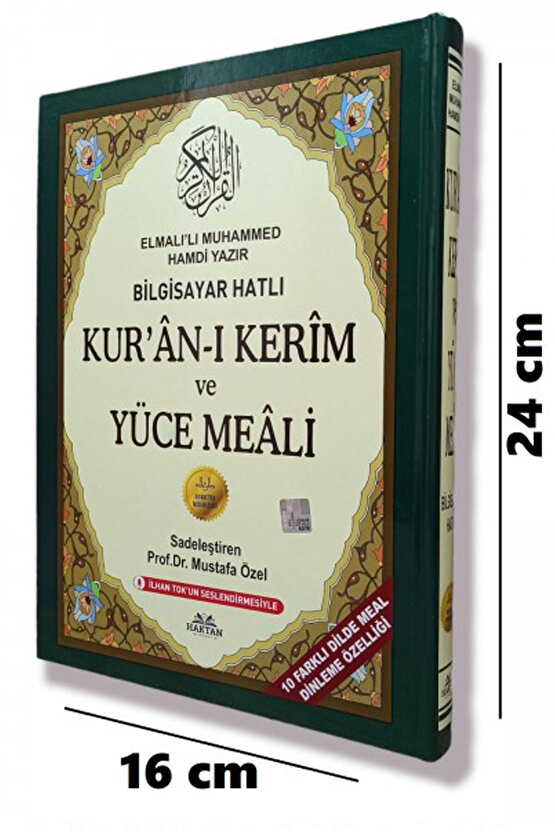 Orta Boy Kuran-I Kerim Ve Yüce Meali (2 Renk,Şamua) Yeşil Ve Kabeli