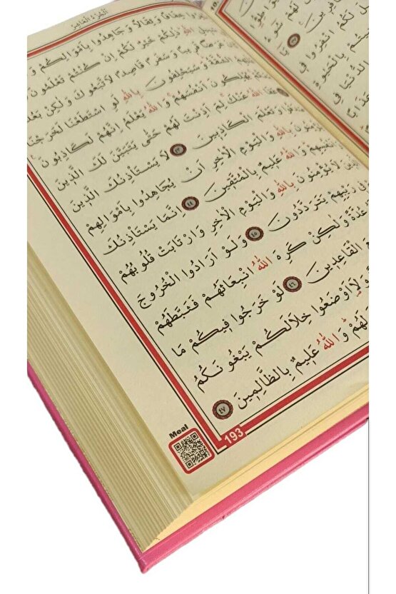 Hafız Boy Bilgisayar Hatlı Diyanet Mühürlü Kuranı Kerim Pembe Ebat 14x20-Kollektif