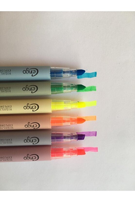 Highlighter Fosforlu Kalem 6’lı Set- Pastel Renkler