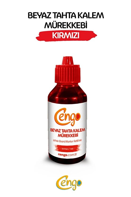 Beyaz Tahta Kalemi Mürekkebi 100 Ml Kırmızı